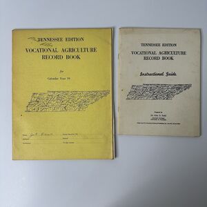 Vtg‎ Vocational Agriculture Record Book & Instructional Guide Tennessee Edition